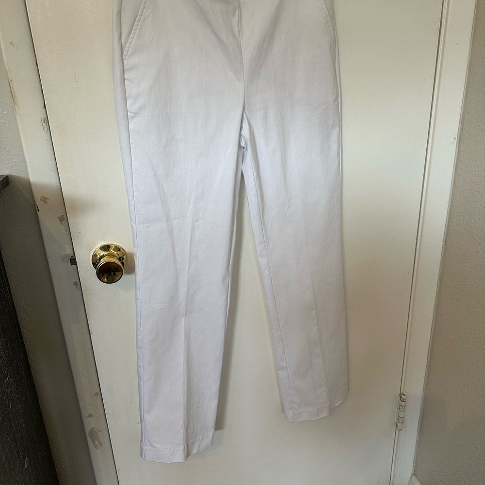 White Straight-Leg Pants